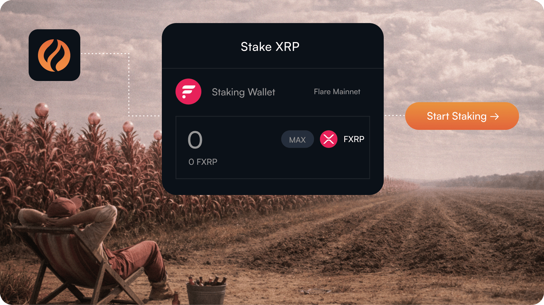 FXRP staking deposit and withdraw interface mockup